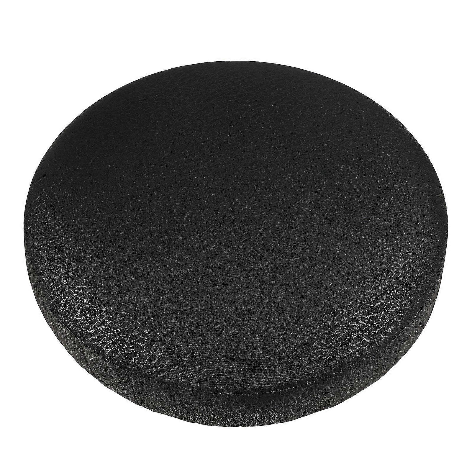 Black Round Stool Cover Thick Elastic Barstool Cushion Protector 6Pcs Set