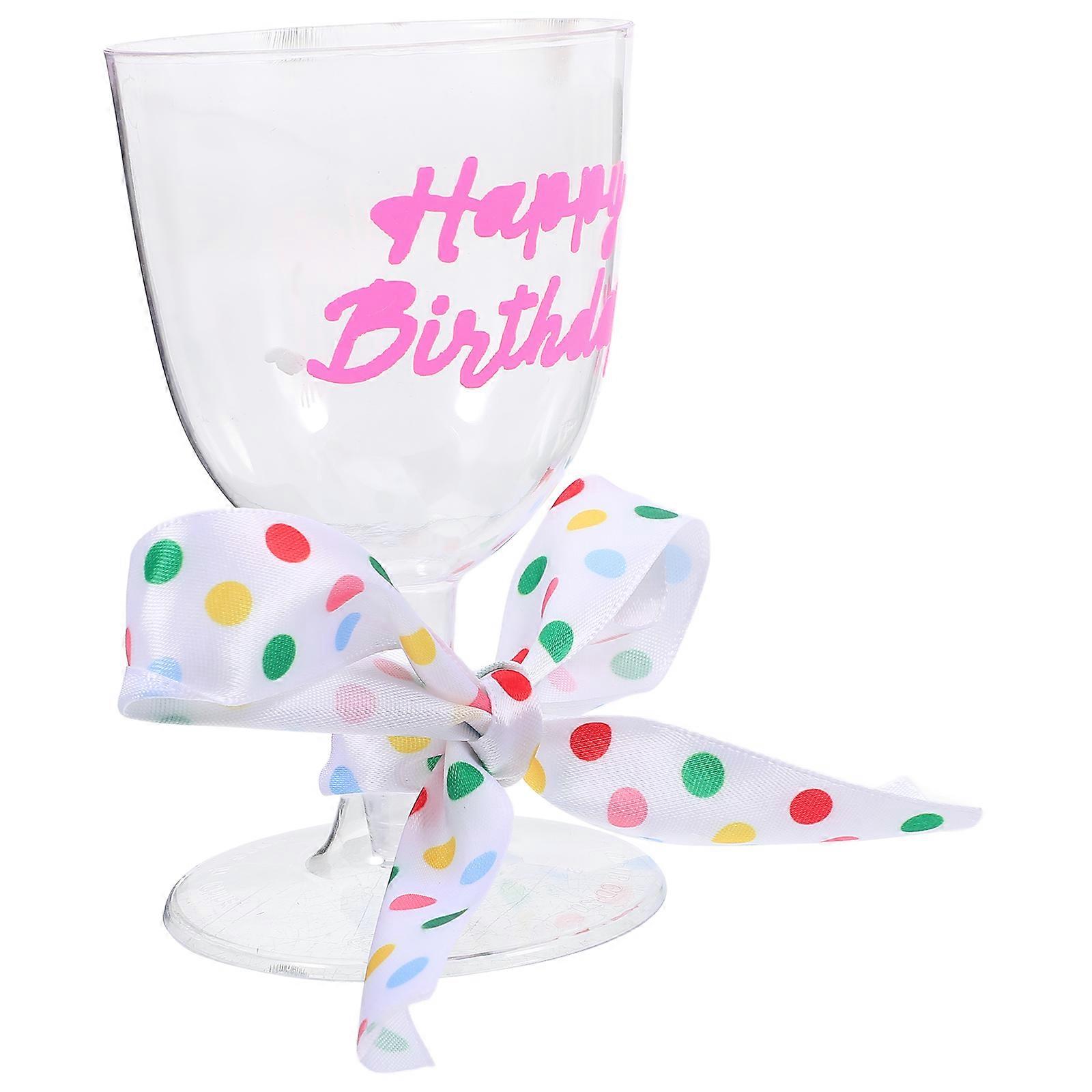 Glass Goblet for Home Use 1Pcs Colorful Birthday Design Creative Drinkware