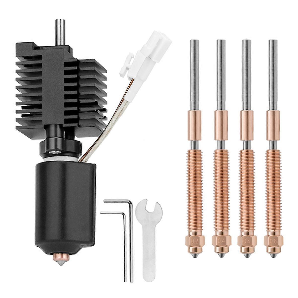 For K2 Plus Hotend Ceramic Heating Block Kit All-Metal Integrated Quick Swap Nozzle for K2 Plus 3D Printer