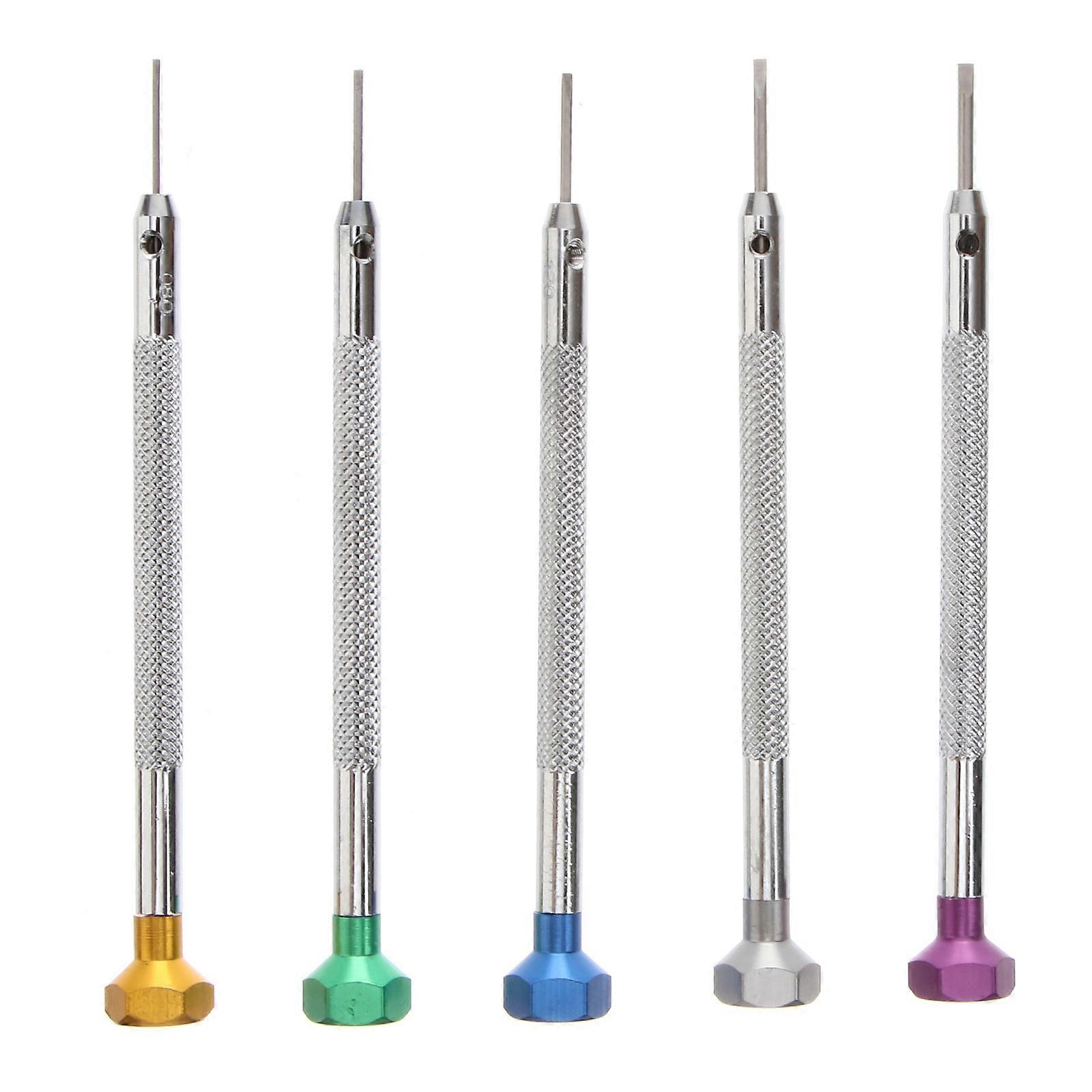 Flat Screwdriver Watchmaker Repair Tools Slotted Screw Driver 5Pcs Kit