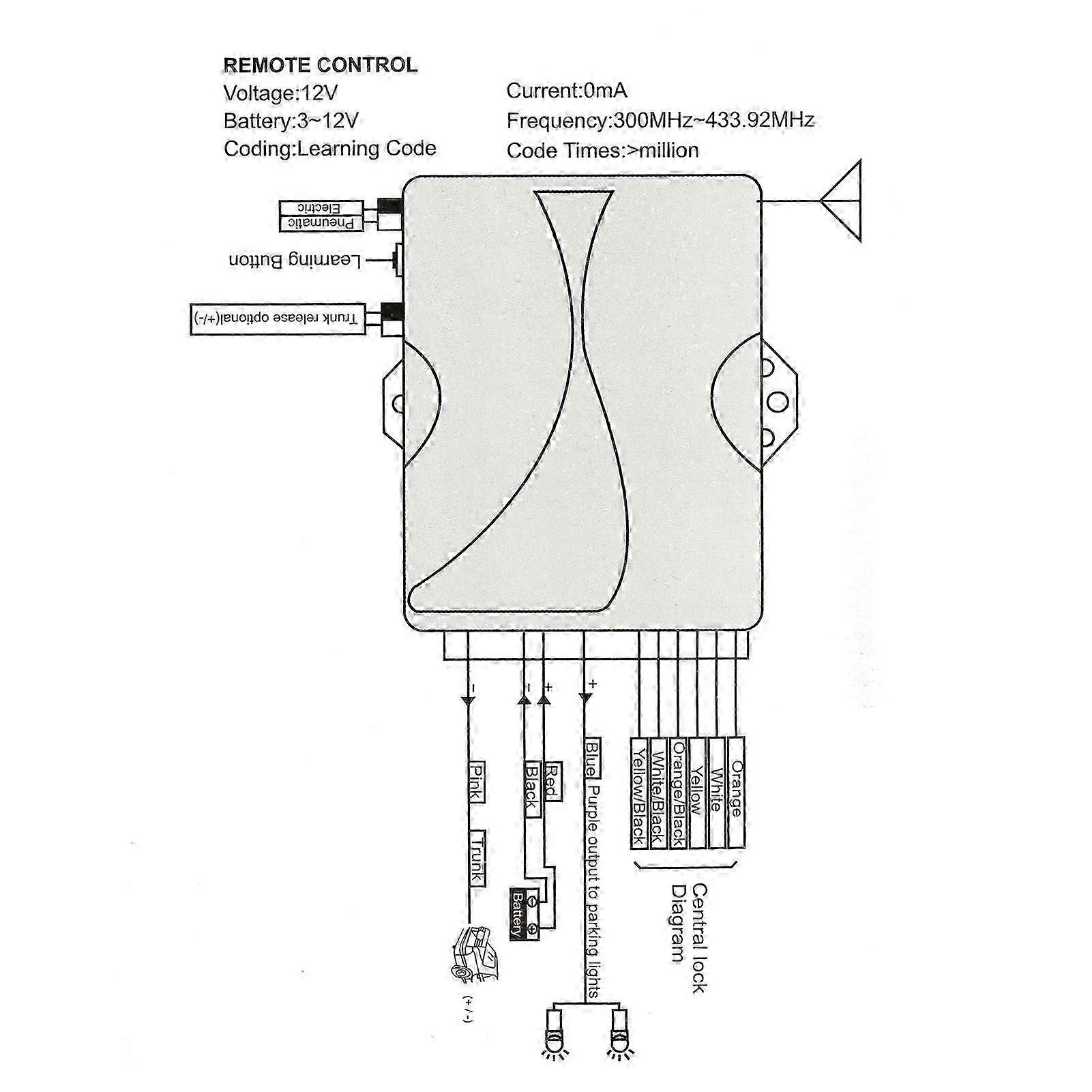 Universal Car Door Lock Keyless Entry System Car Immobilizer Auto Remote Central Kit with Control Box V