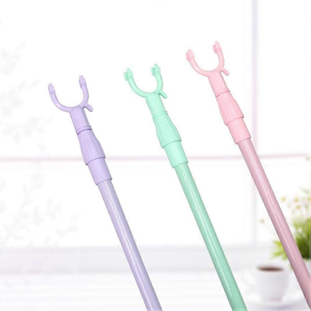 Telescopic Clothes Fork Clothes Hanger Support Rod Retractable Space Saving Drying Clothes Pole Fork