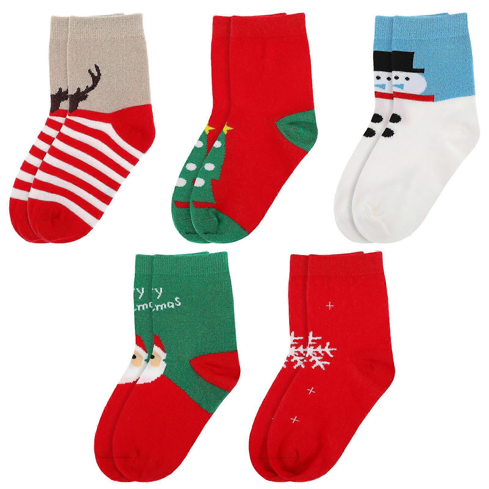 Calzini caldi per bambini Calzini per bambini Natale in cotone 5 paia autunno inverno