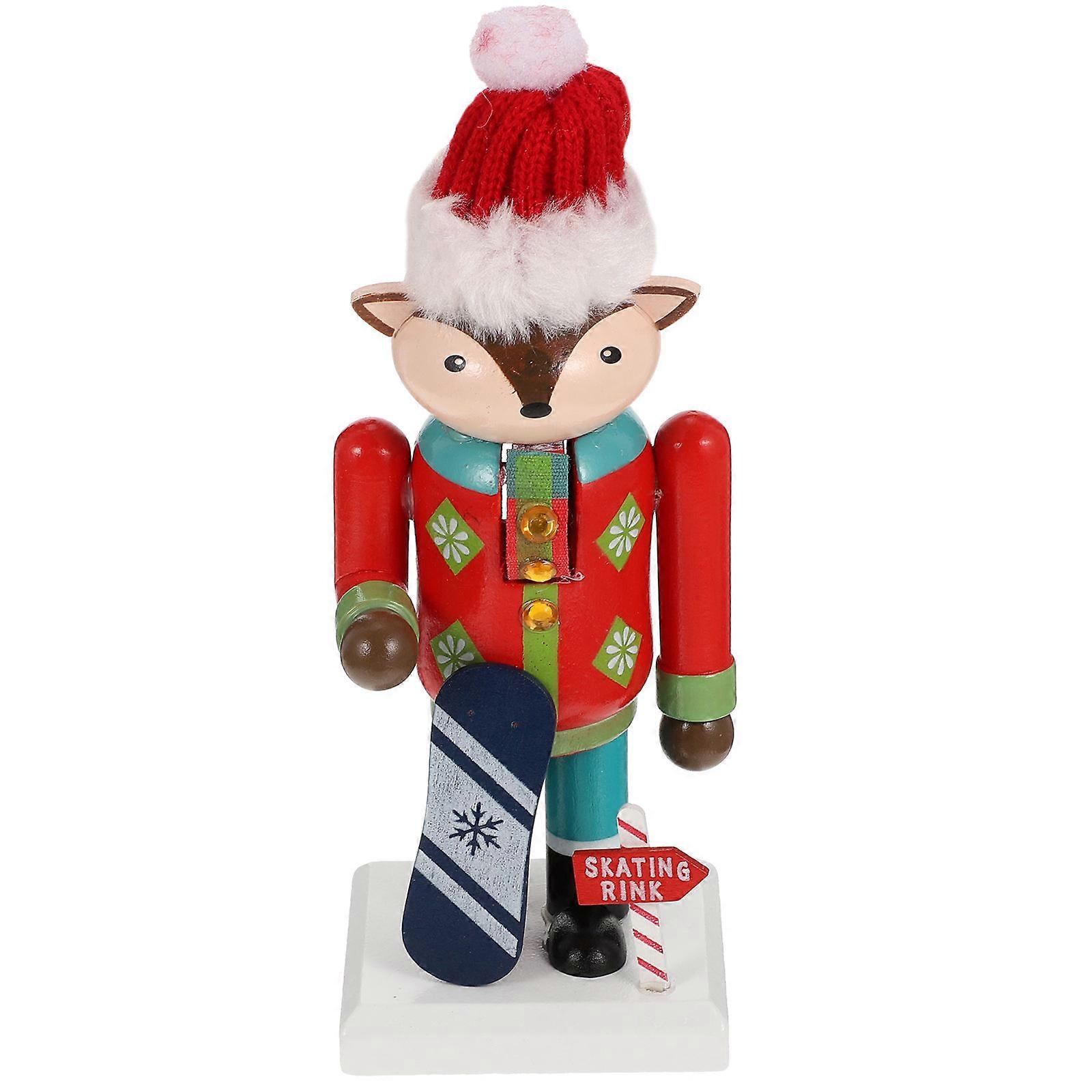 Nutcracker Figurine Decor Animal Nutcracker for Decor 2Pcs Set
