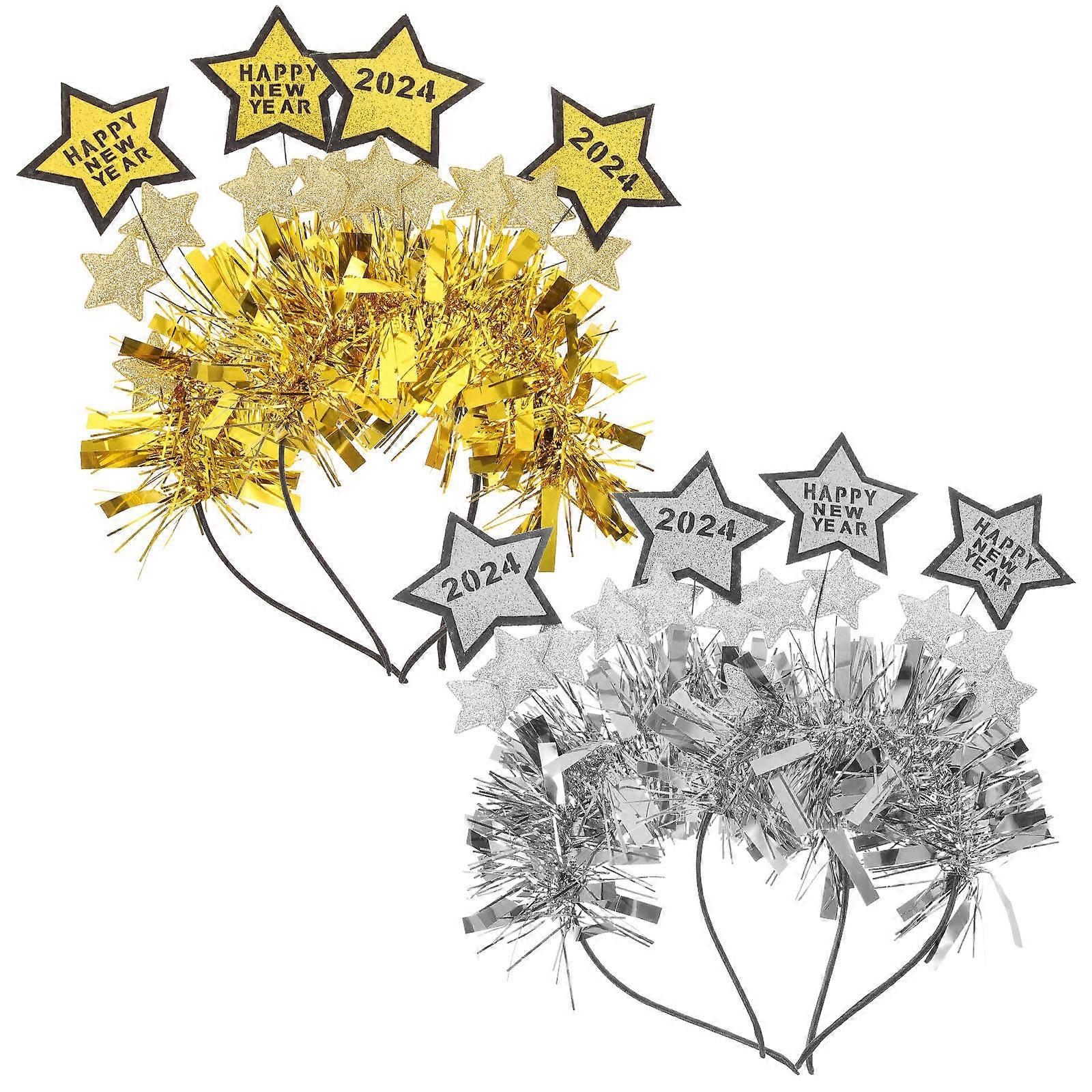 New Years Eve Party Supplies Felt Decorative Headband for 16Pcs