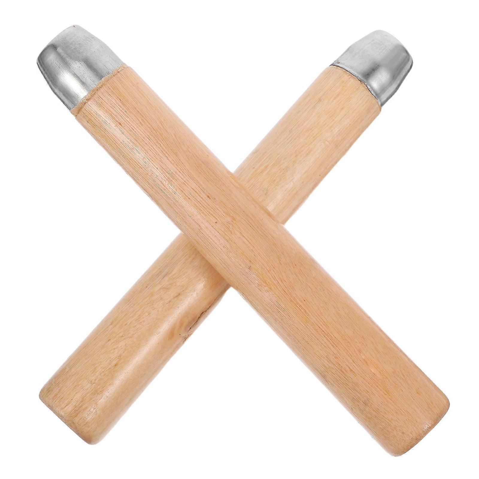 Tool Handle Solid Wood Replacement for Files 6Pcs Ergonomic Wooden Grip