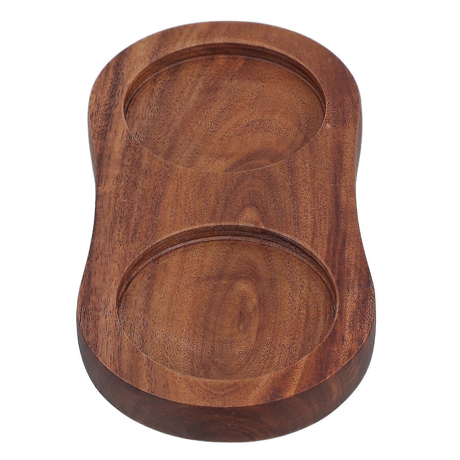 Wood Pepper Mills Grinder Stand for Stable Support 2Pcs with Non Slip Base