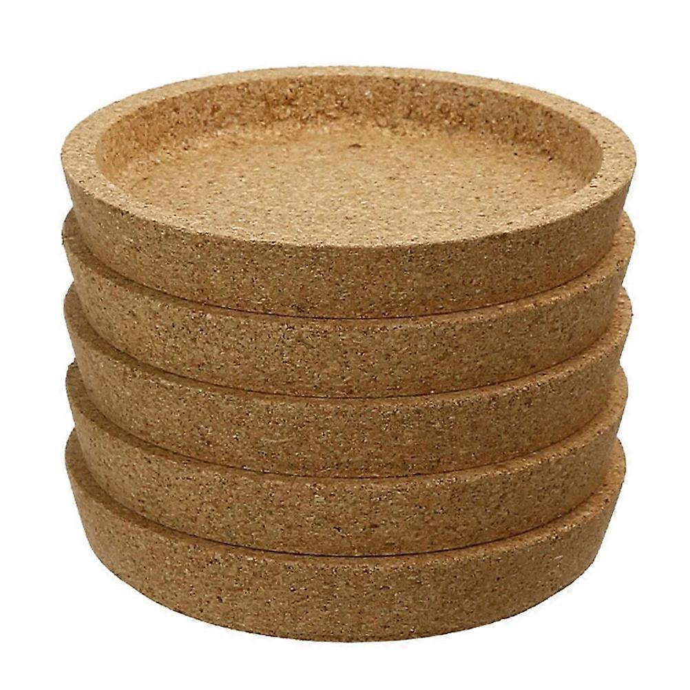 Protective Party Placemat Cork Round Coasters for Holding Cups 15Pcs Khaki
