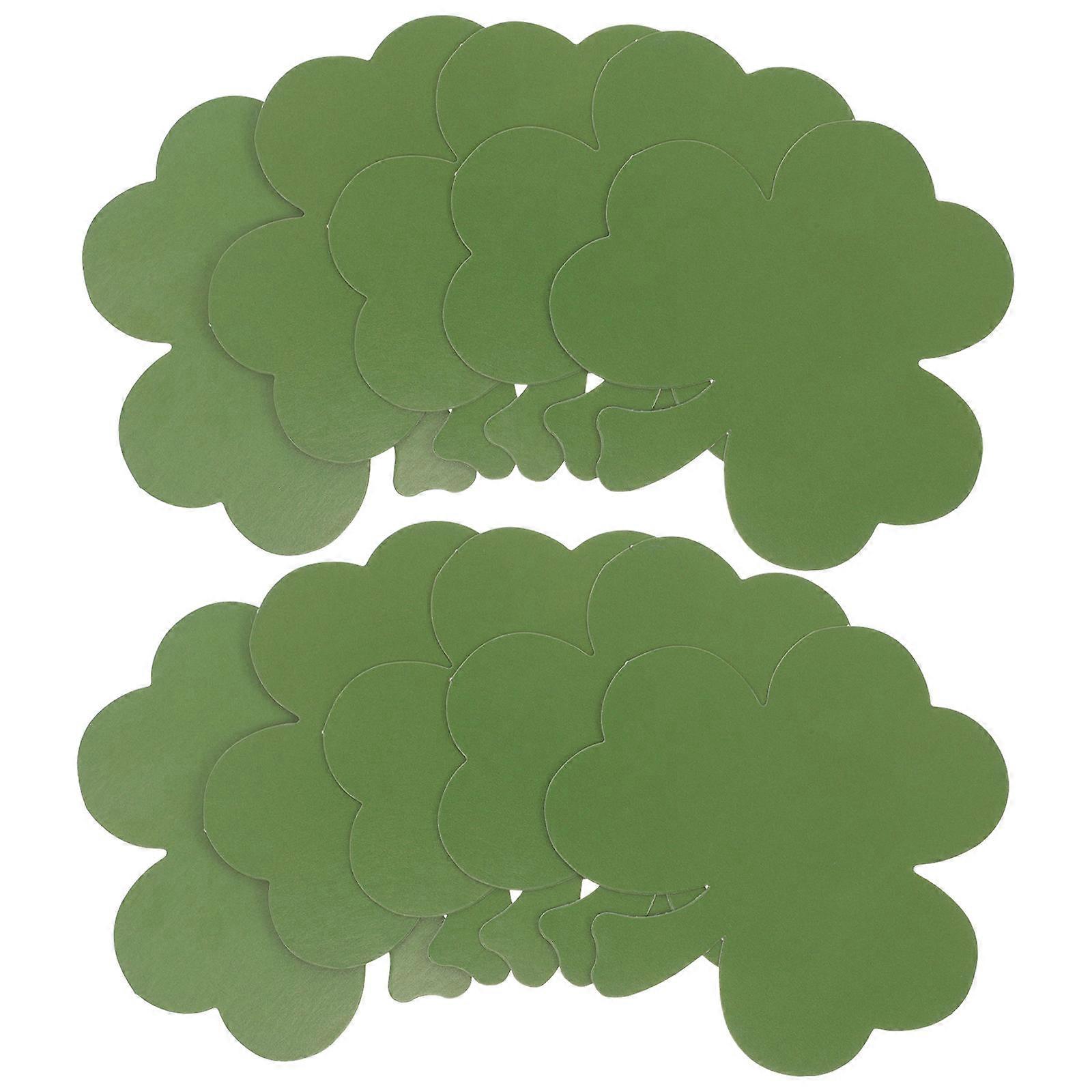 Bulletin Board Leaf Modeling Decorative Cutouts For Playroom Decoration 4 Sets Green Color