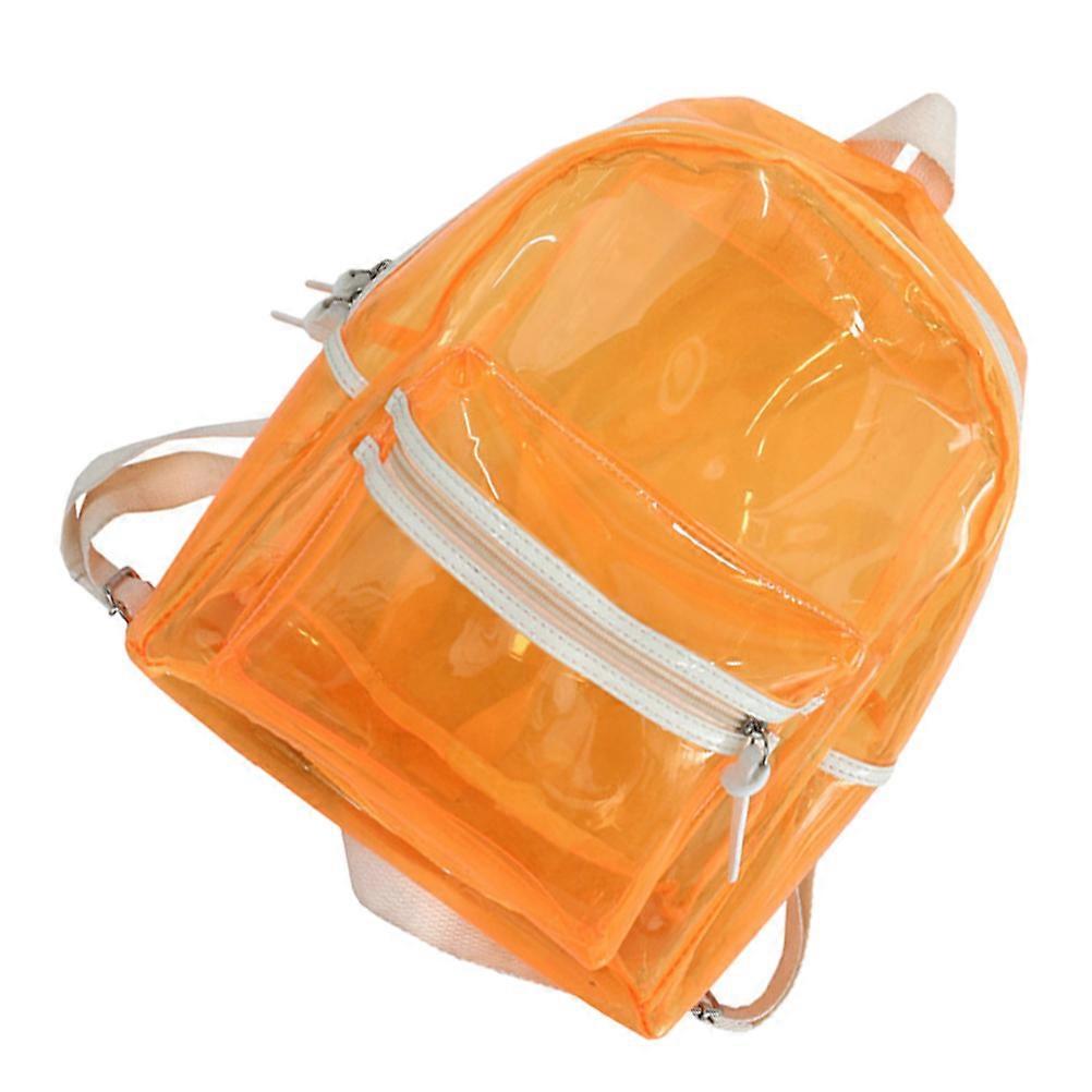 Clear Backpack Delicate Transparent PVC For Travel Square Design Organizing 1Pack