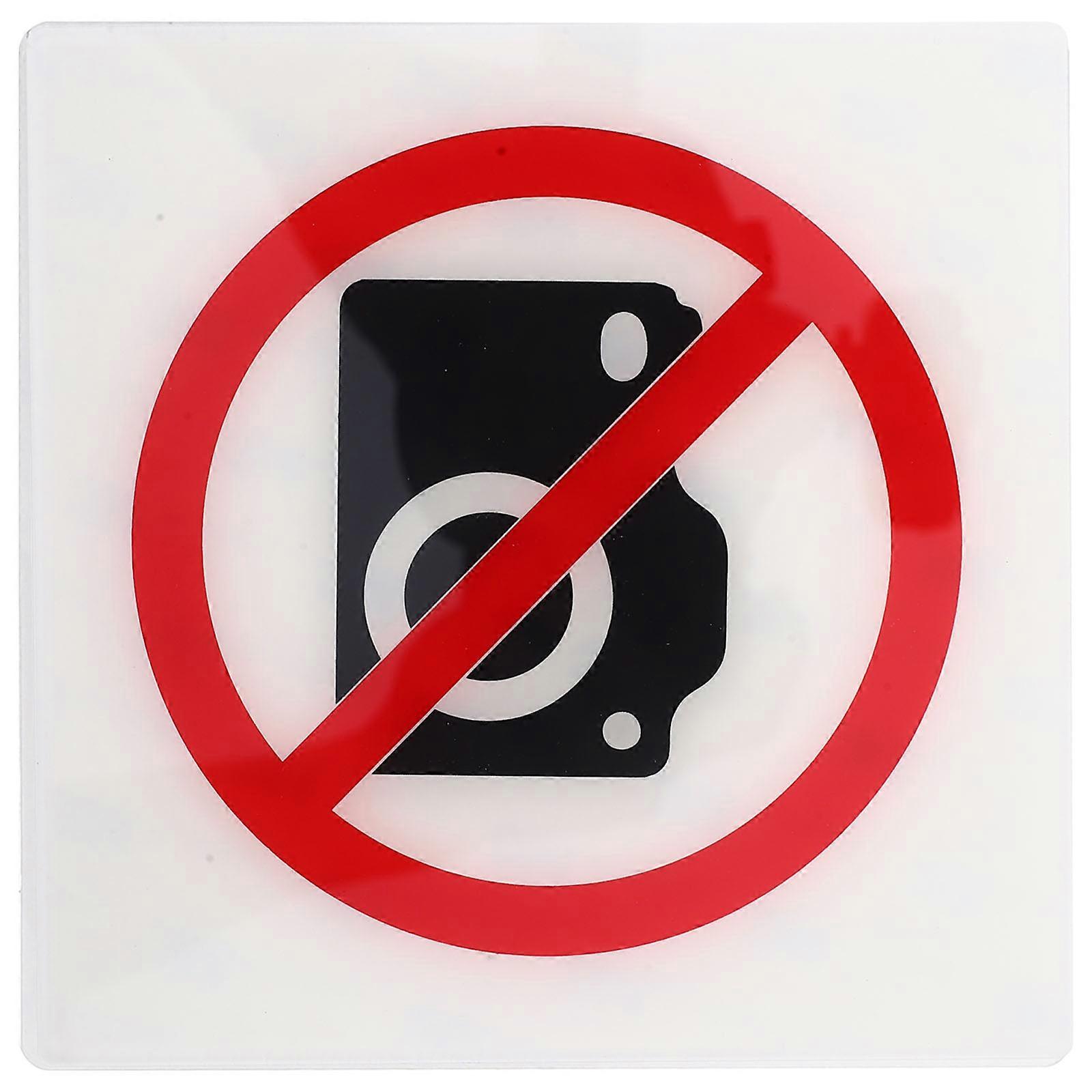 No-Smoking Signboard Acrylic No-photographing Sign Minimalist Design For Malls 1Set