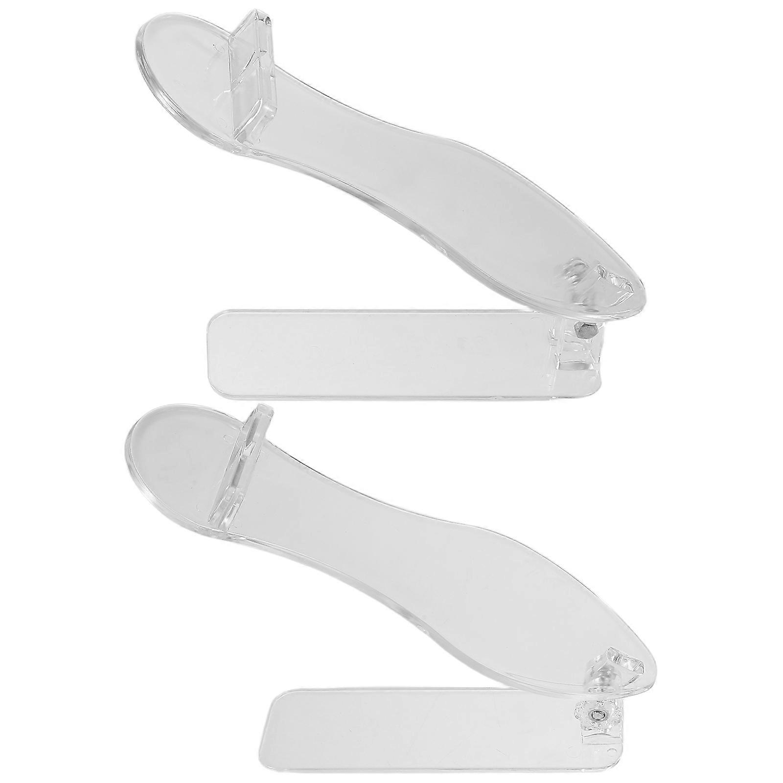 Shoe Display Shelf Clear Shoe Store Display Stands for 8Pcs