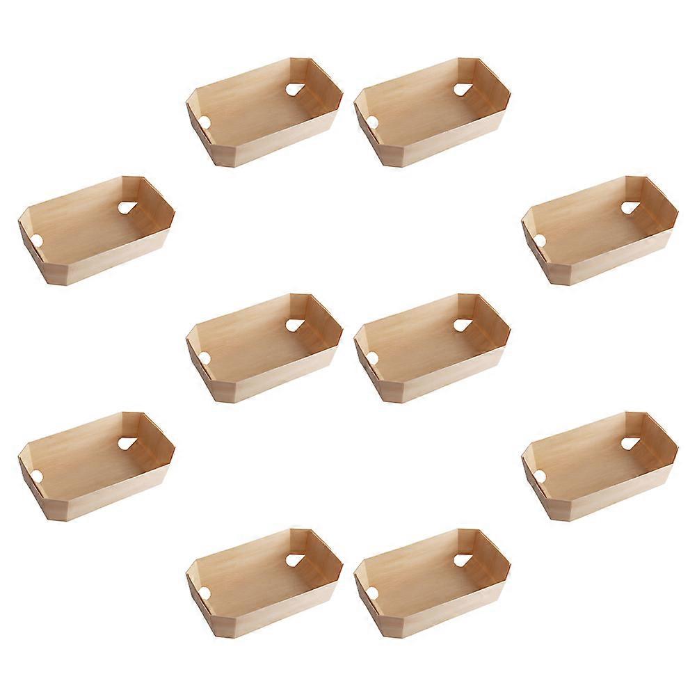 Khaki Wooden Baking Pan Bread Storage Boxes for Storage Use 2Sets