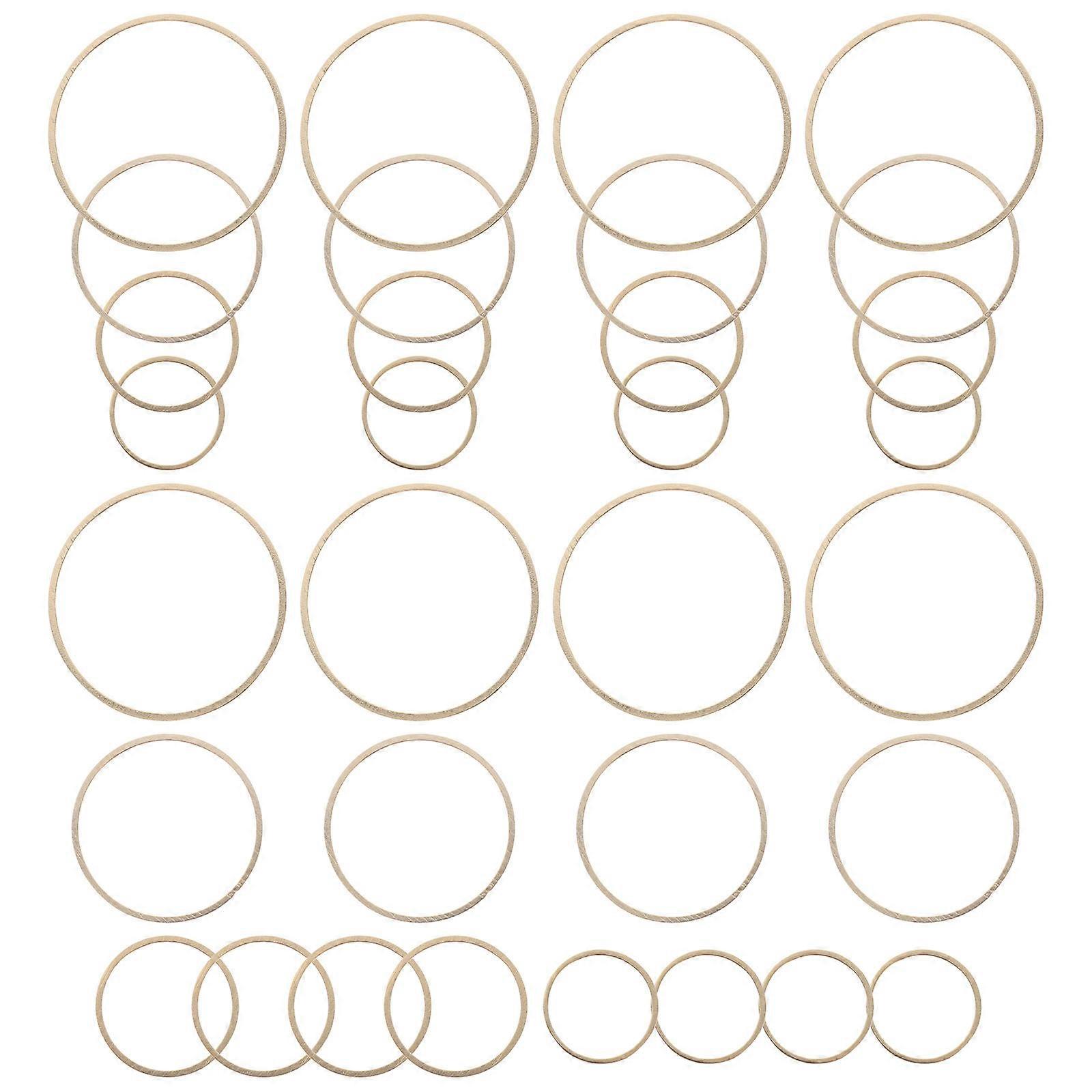 Earring Beading Ring Copper Hoops for DIY 80Pcs Round Pendant Frame Charms