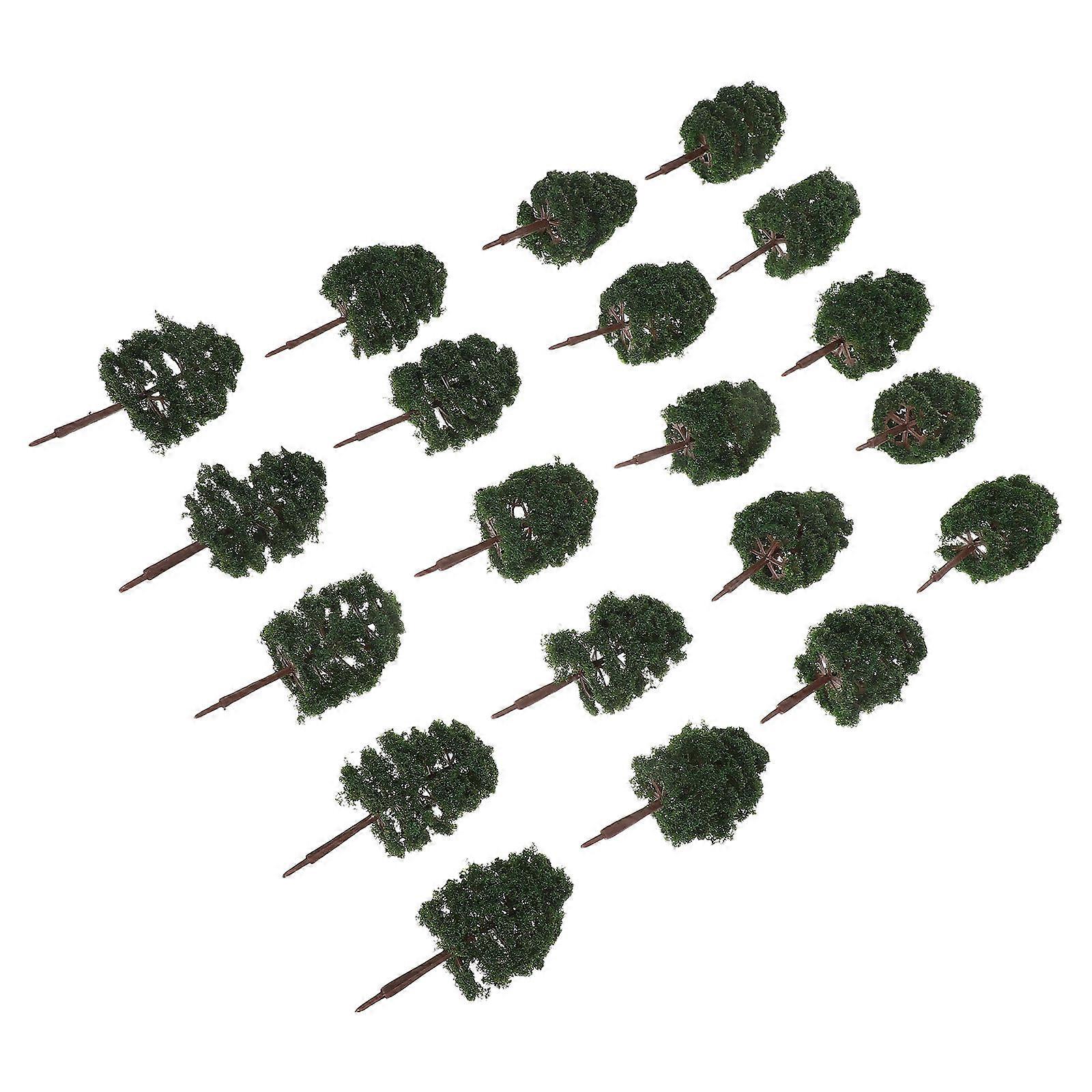 Model Landscape Tree for Architectural Scenery 40Pcs Green Plastic Trees