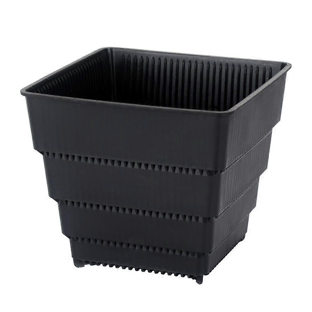 Simple Flower Pot Plastic Square Flowerpot for Practical Use 3Pcs