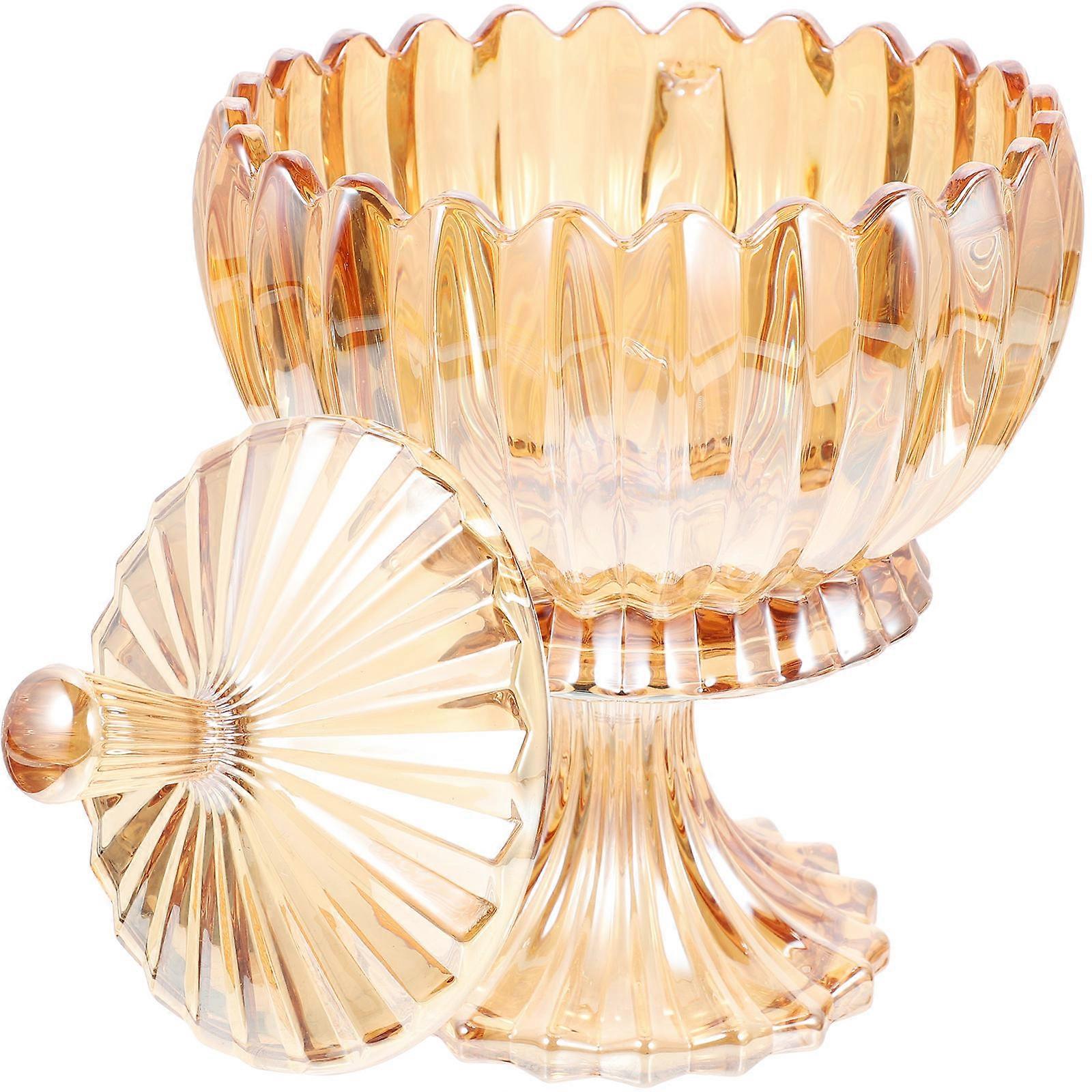 Embossed Glass Candy Jar Decorative Storage Solution Ideal For Restaurants Cafés 2Pcs