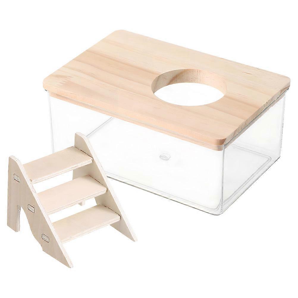 Hamster Sand Bath Container for Sand Bathing 3Sets with Easy to Clean Transparent Design