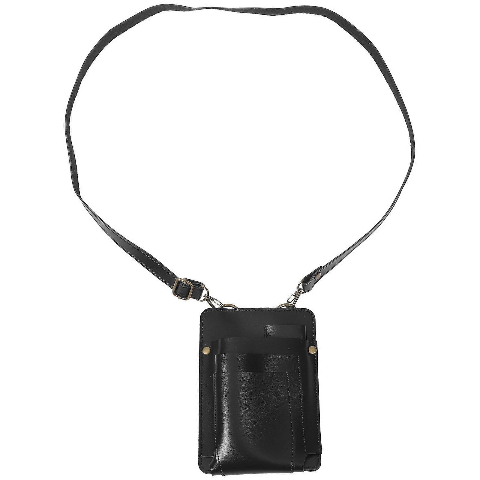 Hairstylist Scissor Storage Bag 2Pcs Rectangular Waist Tool Organization For Barbershop Professionals With PU Material