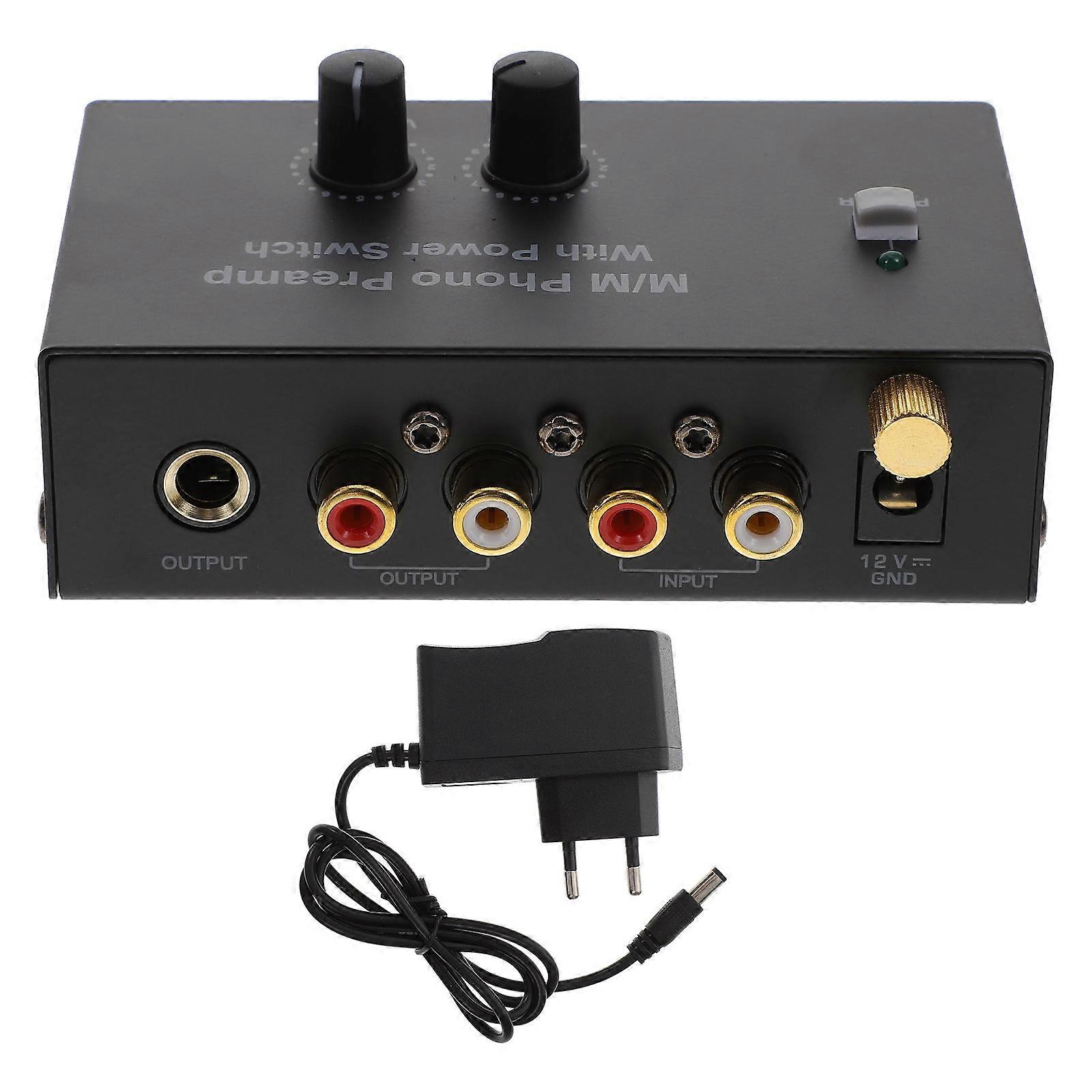 Phono Preamp Stereo Amplifier for Turntable Home Use 5Pcs Mini Amp Black