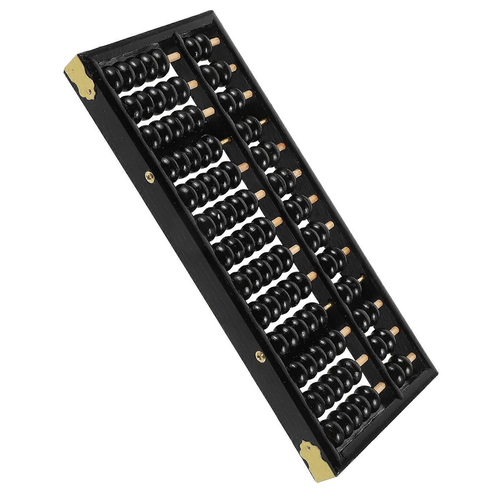 Kids Arithmetic Abacus Educational Abacus for Learning 1Pcs Wooden Black