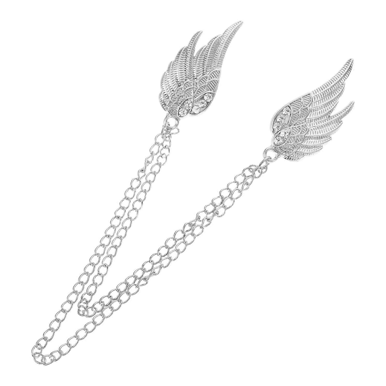 Wing Tassel Chain Brooch For Men's Accessories In Formal Events With Elegant Design 1Set
