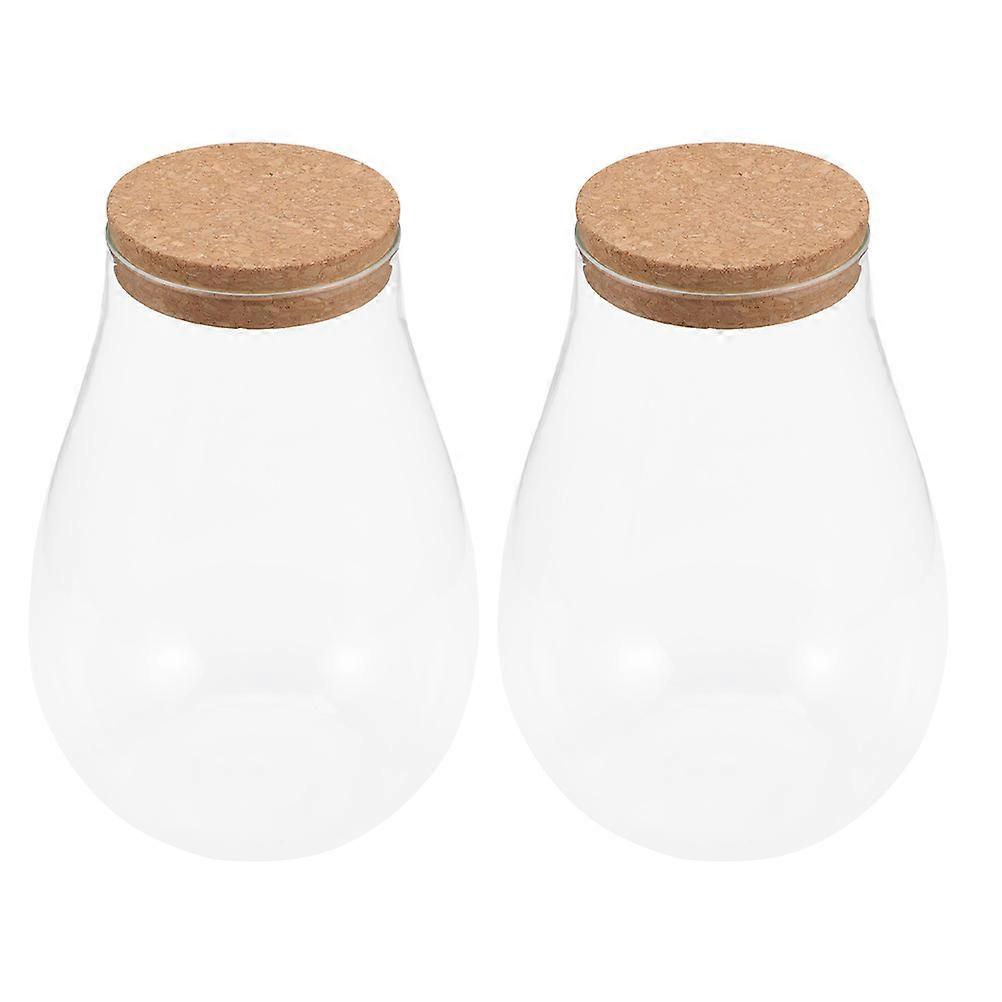 Micro Landscape Bottle Glass Container for Storage Use 4Pcs Transparent