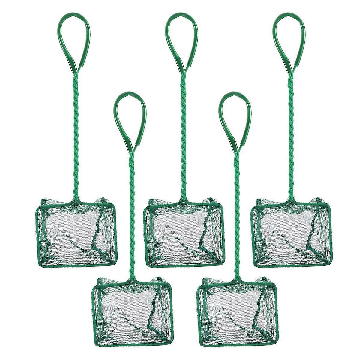 Landing Net Durable Fishing Net for Catching Use 2Pcs Green Aquarium Tool
