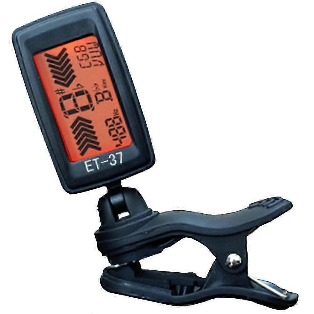 Mandolin Tuner ET-37 Acoustic Guitar Music Practice Amateurs Parameter Display 8.9x5.3cm 1Pack