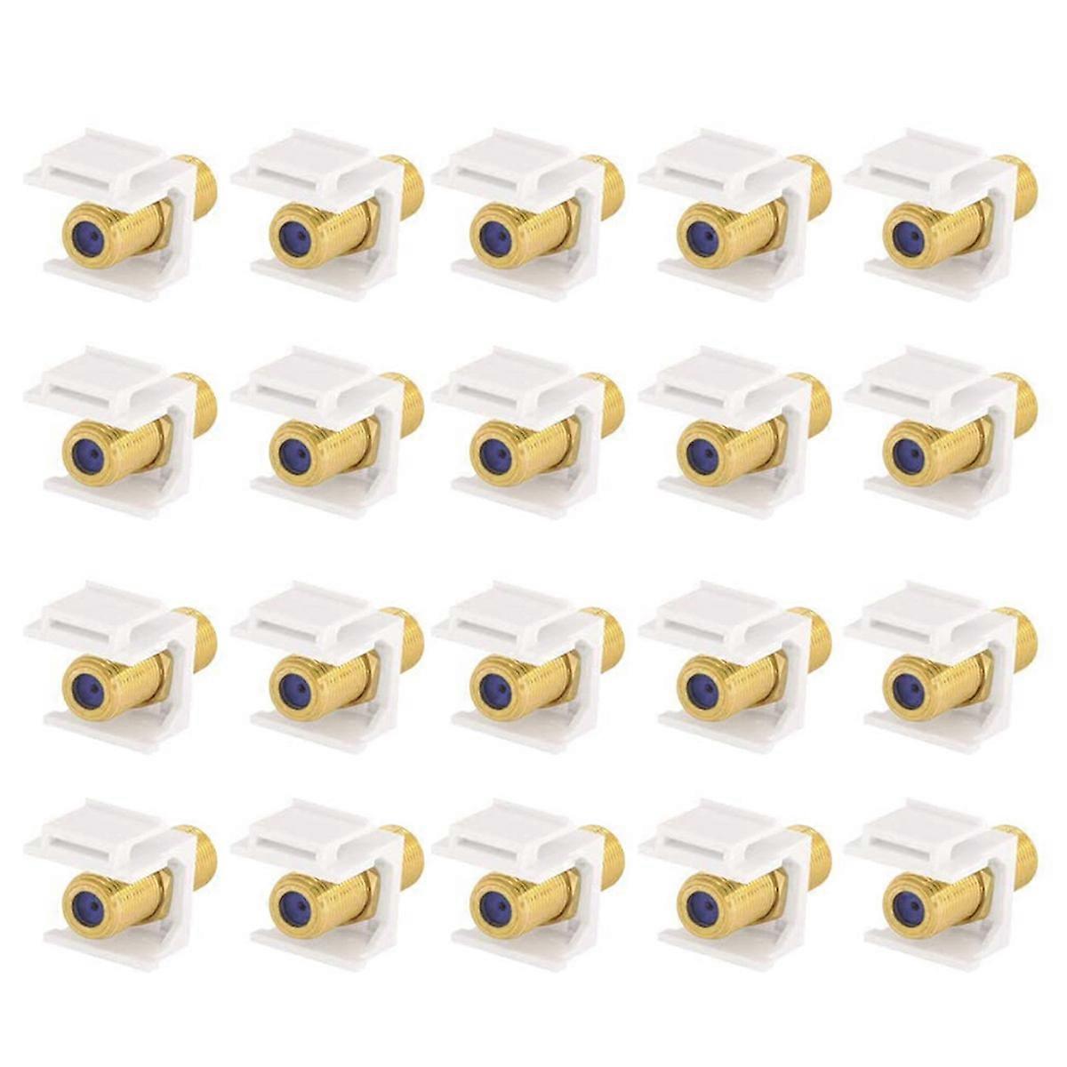 10-Pack RG6 Jack Insert, for Wall Plate and Patch Panel