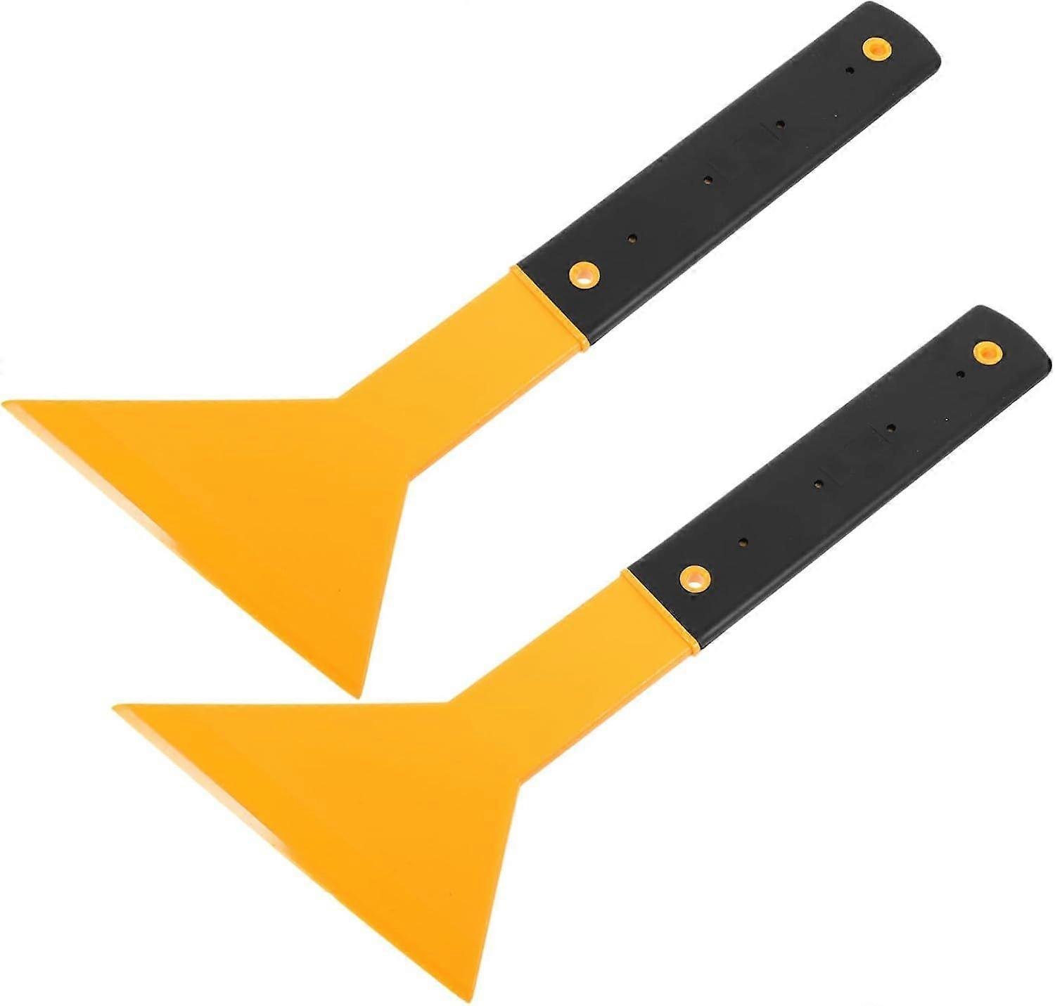 Pieces Large Plastic Squeegee Set for Auto Film Smoothing Tool with Long Handle Prevents Scratches and Installs Protective Film on Bodywork, Orange,