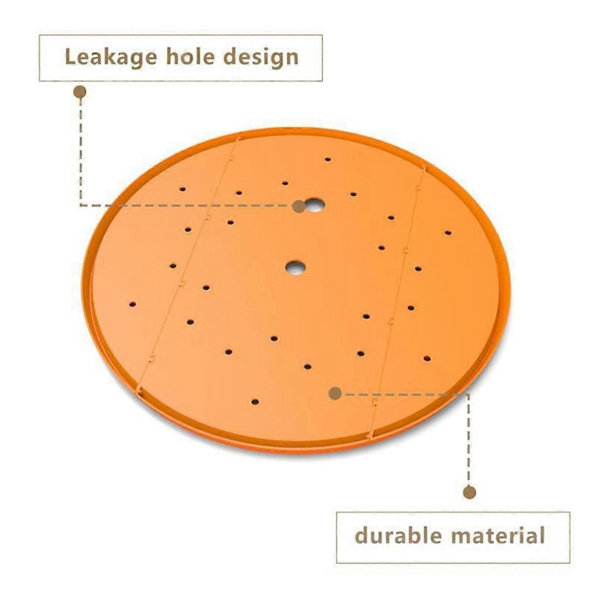 Round Planter Insert,13inch Orange Planter Insert, Plastic Disk with Drainage Holes for Place Inside