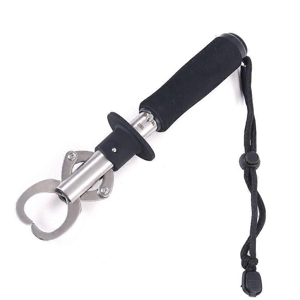 Fish Lip Gripper with Built-In Scale, Stainless Steel Fish Grab Tool with Foam Handle for Anglers