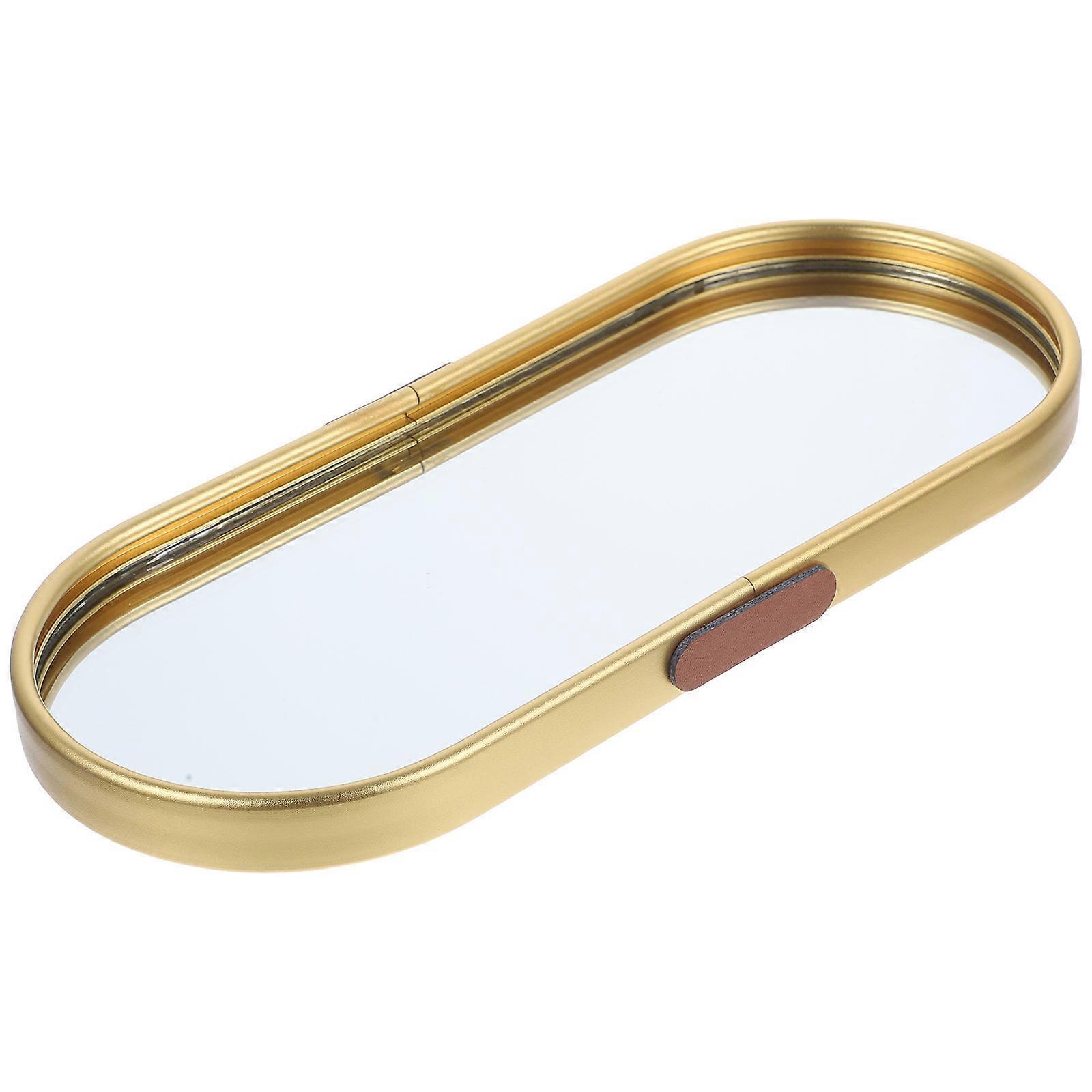 Golden Makeup Organizer Tray for Cosmetics Storage 5Pcs Set