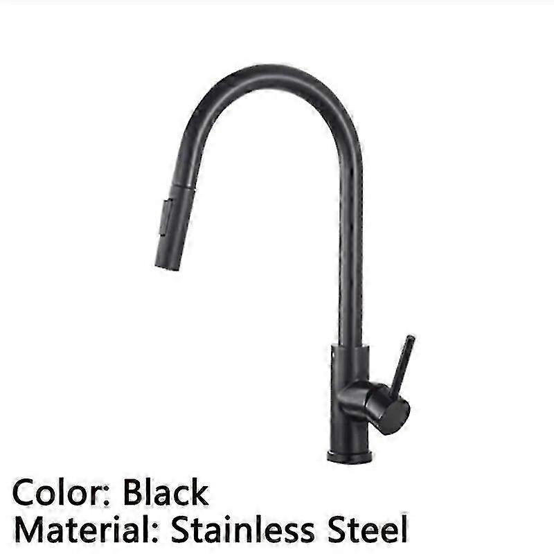 Robinets de cuisine en laiton à poignée unique, robinet de cuisine extractible, poignée monotrou pivotante à 360 degrés, robinet mélangeur d'eau, robinet mélangeur 26s