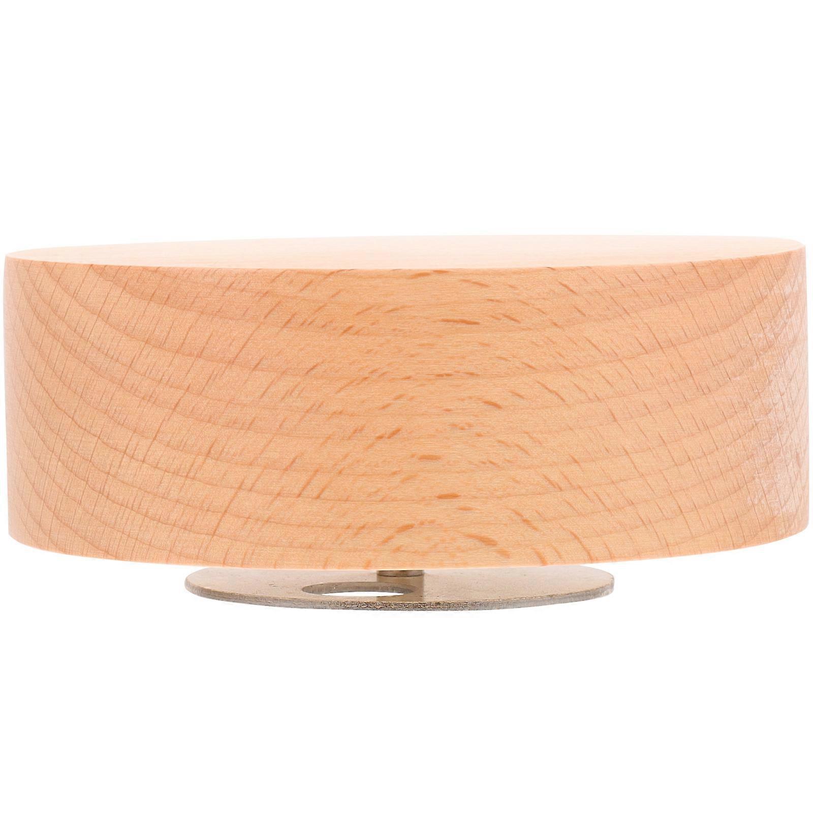 DIY Musical Box Base 10Pcs Light Brown Round Design For Craft Making And Desktop Decoration With Rotatable Function