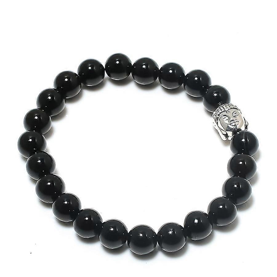 Natural Black Onyx Gemstone Handmade Cuff Adjustable