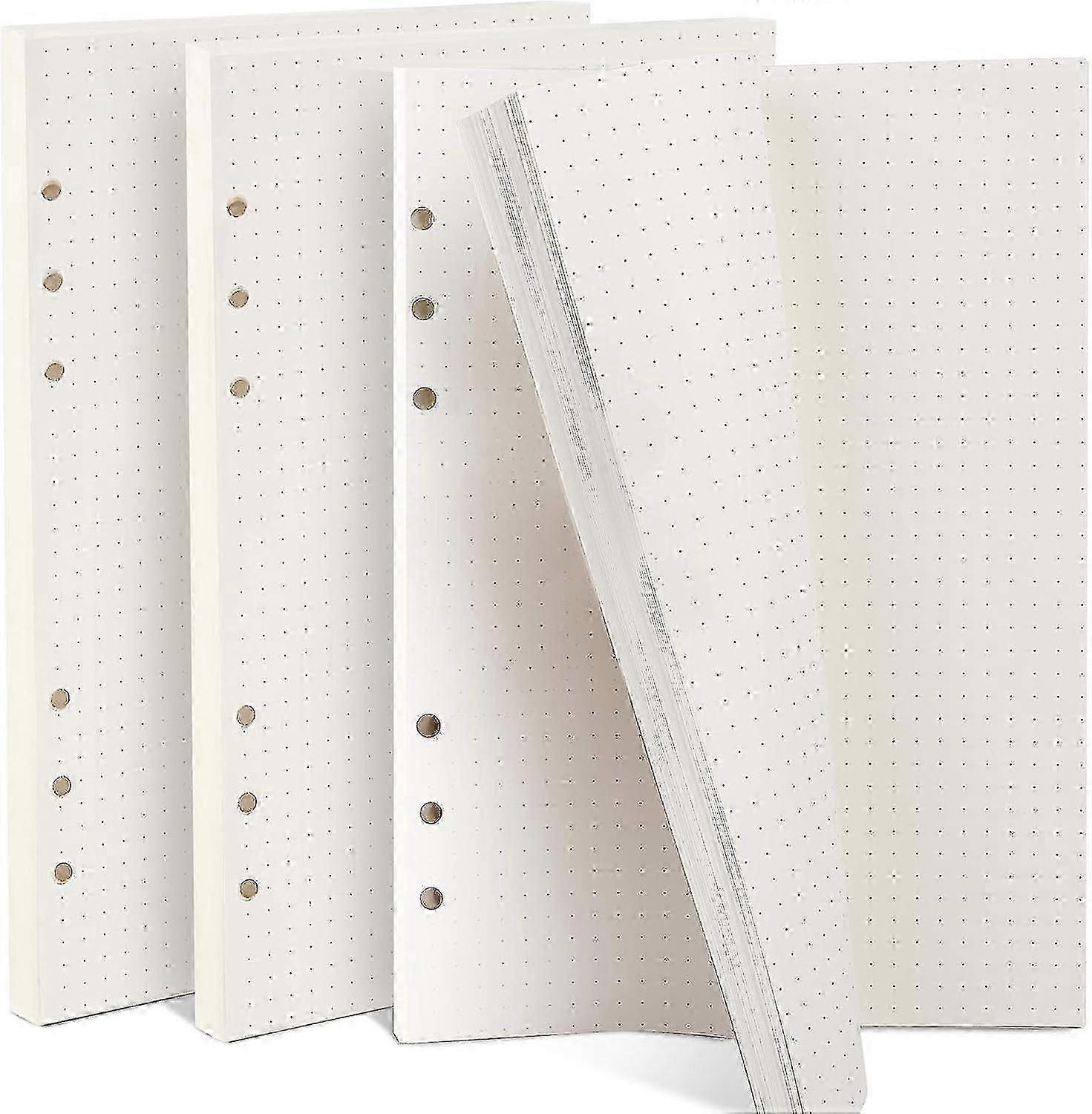 3 Packs Dotted Paper, 135 Sheets/270 Pages A5(21 x 14.2 cm) 6-Ring Refillable Notepaper, A5 Planner Inserts Refills Dots Grid Paper-YNP