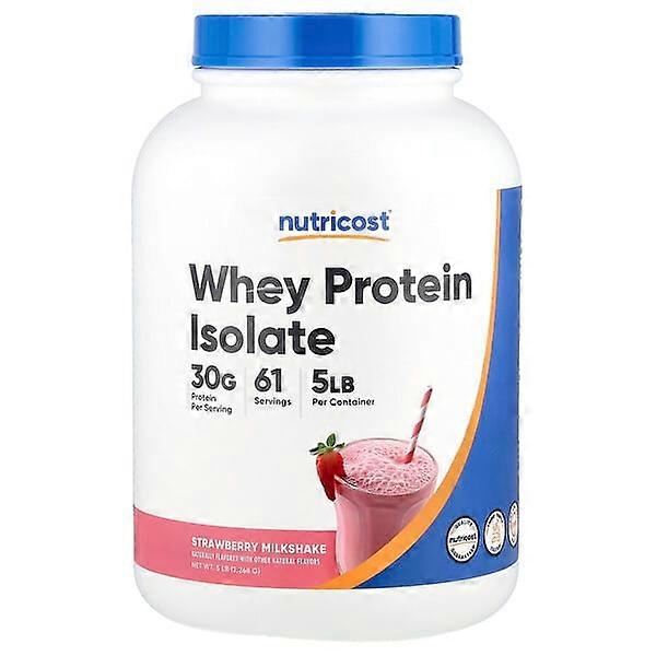 Nutricost, Whey Protein Isolate, Strawberry Milkshake, 5 lb (2,268 g)