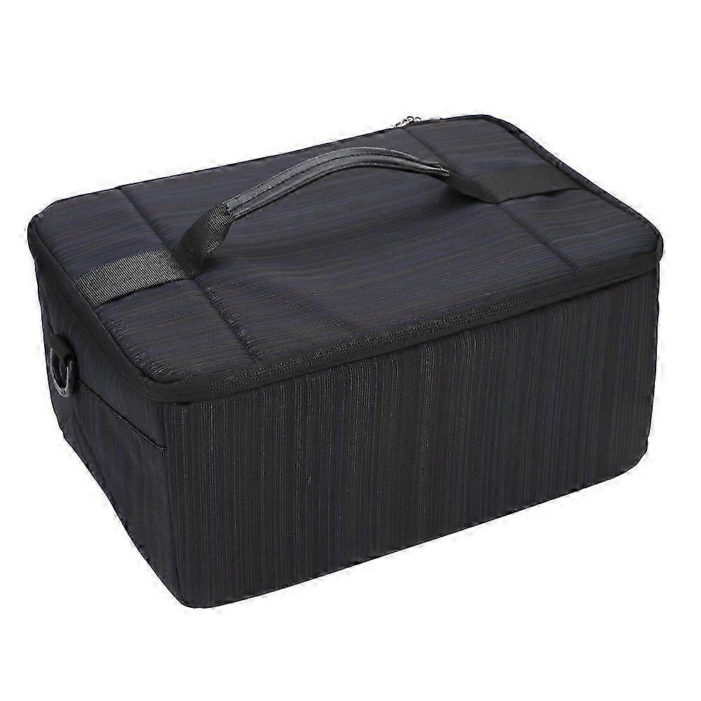 Fordable Protective Insert Partition Handle Camera Lens Bag Case Pouch (Black)