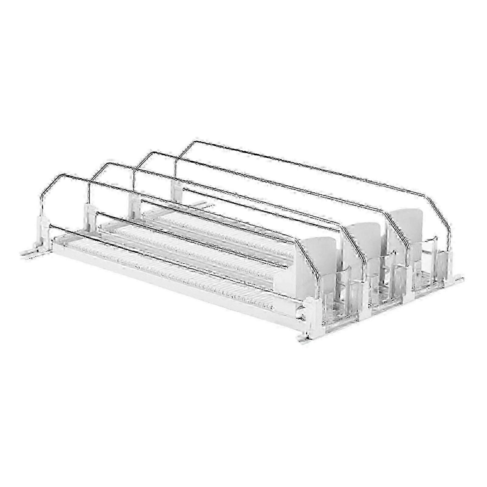 Drink Bottle Organizer for Fridge - Durable Spring Loaded Design 25-26