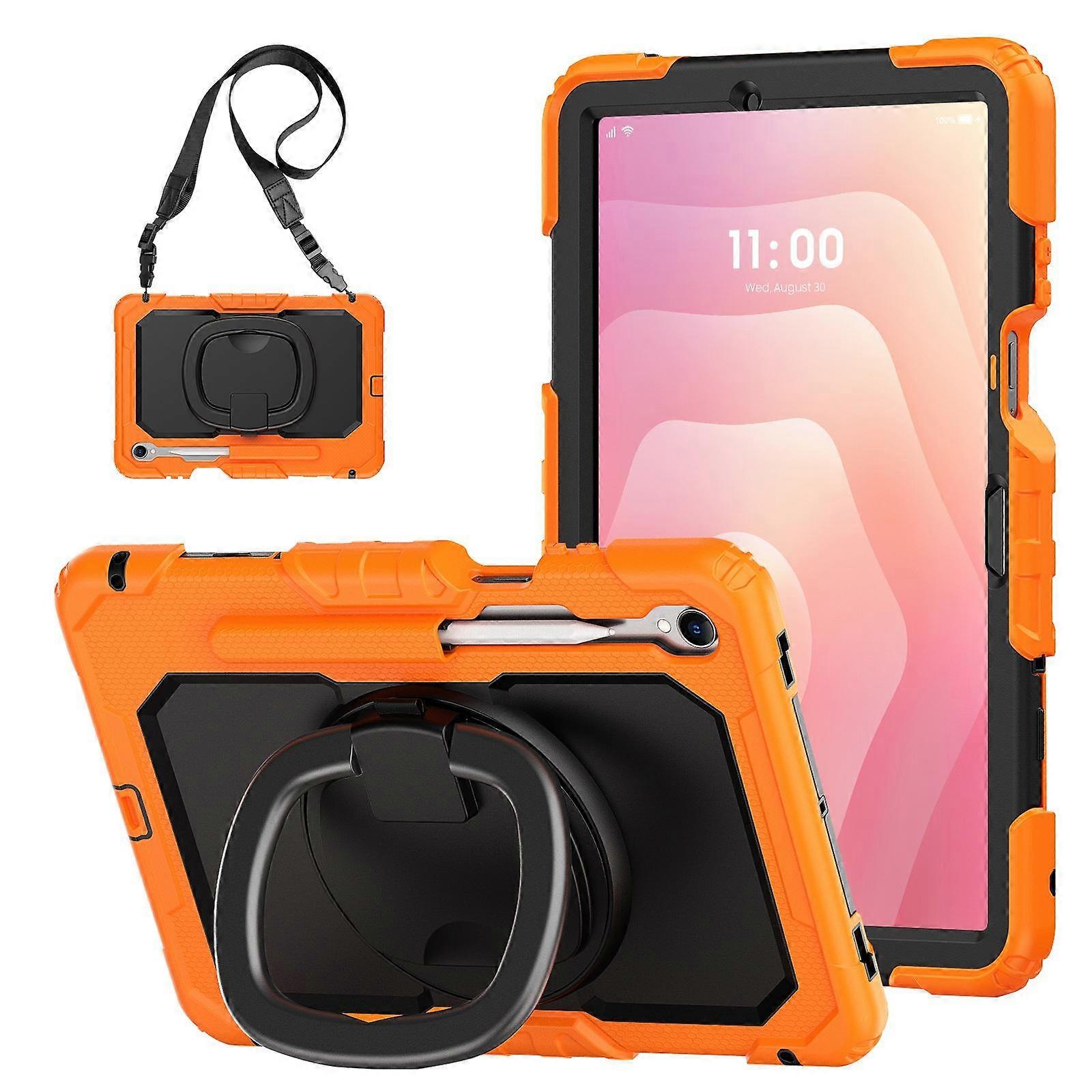 D Type Silicone Hybrid PC Tablet Case with Handle Holder For Samsung Galaxy Tab S11