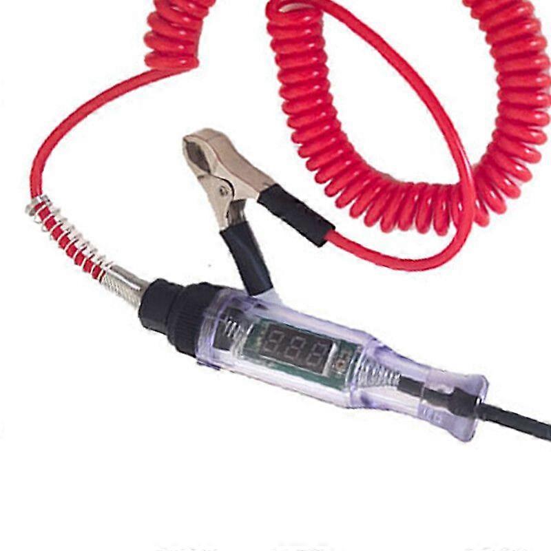 3-48V digital elektrisk krets LCD-tester testlys bil lastebil spenningssonde Ptz