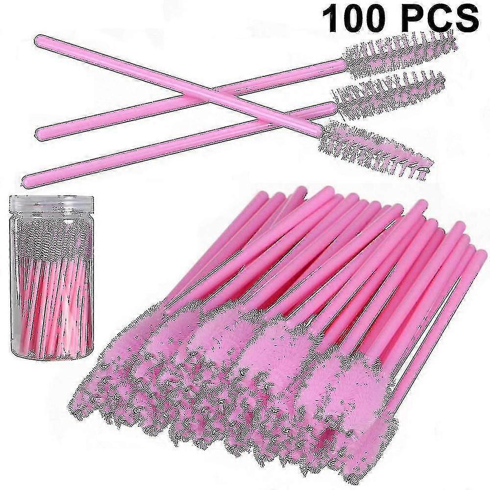 100 Pcs Disposable Mascara Wands Eyelash Brush