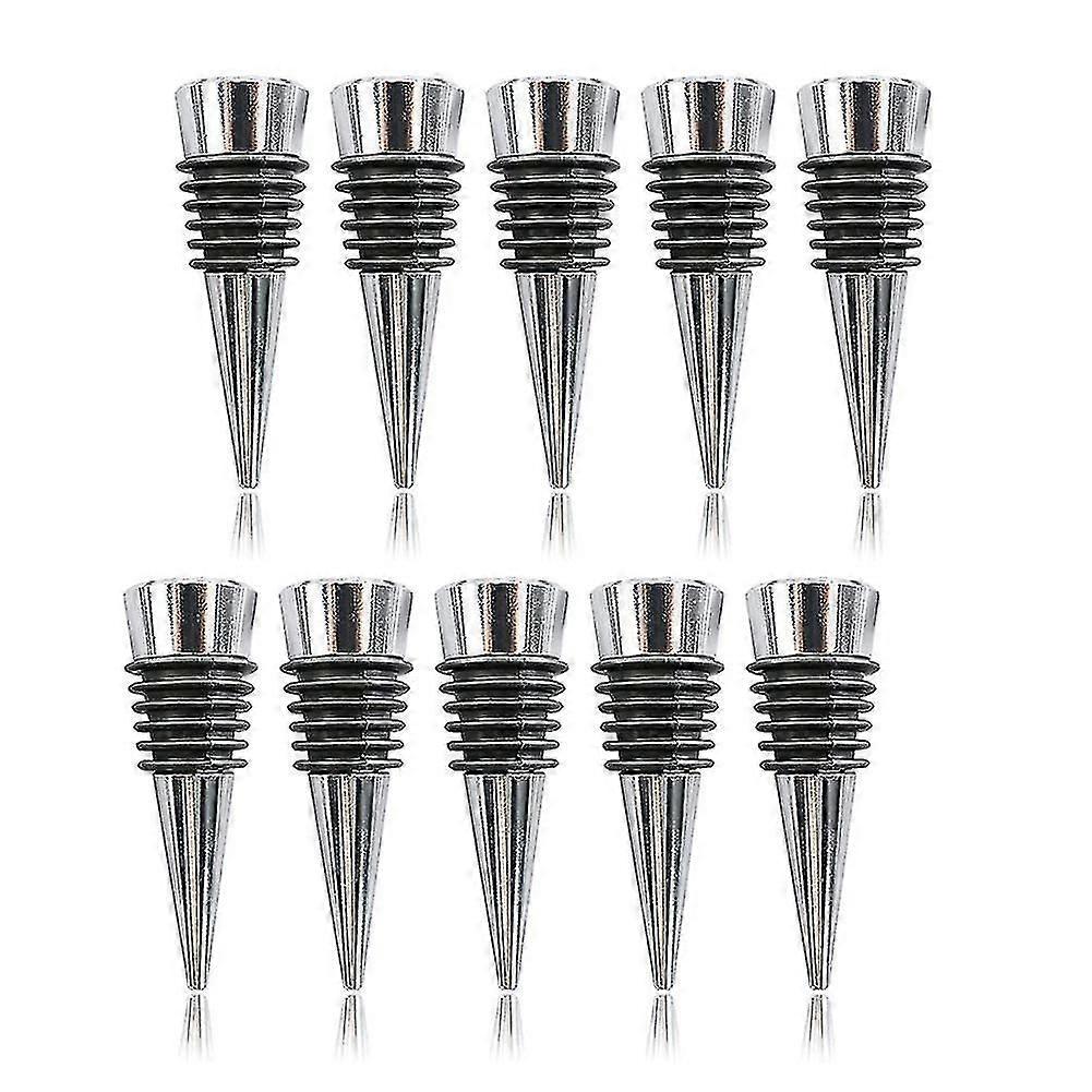 10-Pack Reusable Decorative Wine Corkscrew Stopper Set