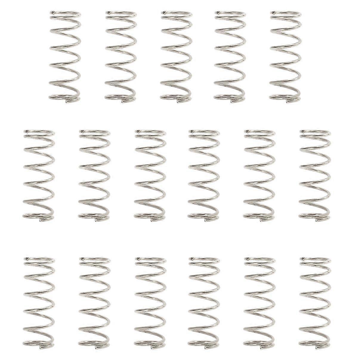 17pcs Bass Electric Guitar Spring Tension Spring Pickup Adjust Height Straight Bridge Pull String String Code Saddle Spring (Silver)