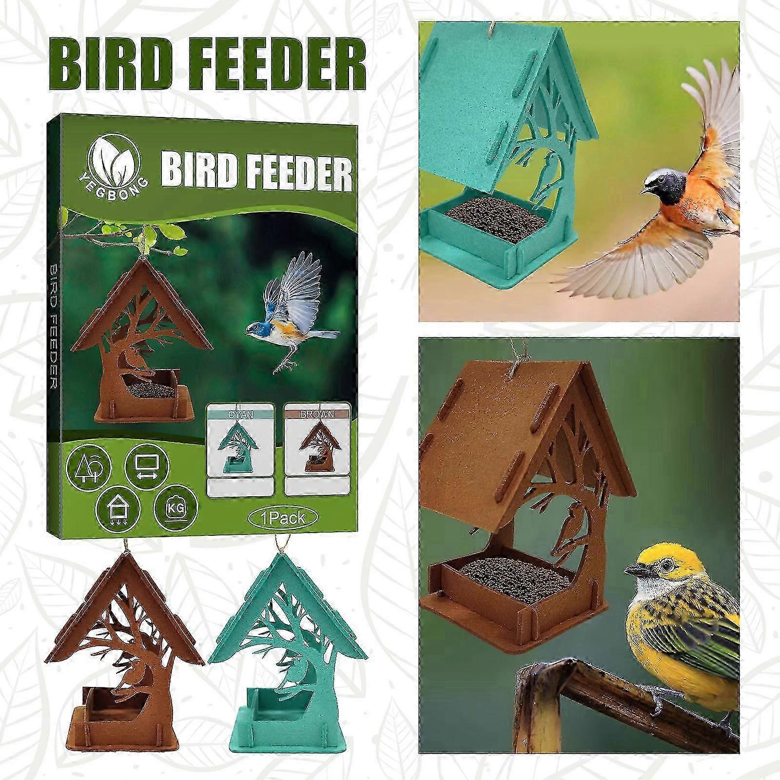 מאכיל ציפורים בצורת בית לבד בד חיית מחמד אספקה מיכל חיצוני עם גן חבל תלוי תלוי