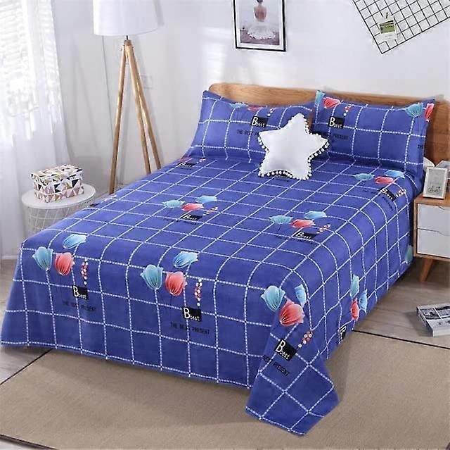 Bed Sheet Modern Polyester Cotton Flat Sheets Bed Linens Size Options Single Queen King