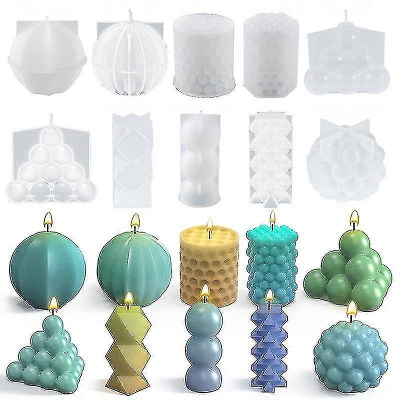 シリコーンキャンドル金型、DIY 3Dキャンドル金型、バブルキャンドル金型、耐久性のある柔軟なキャンドル金型