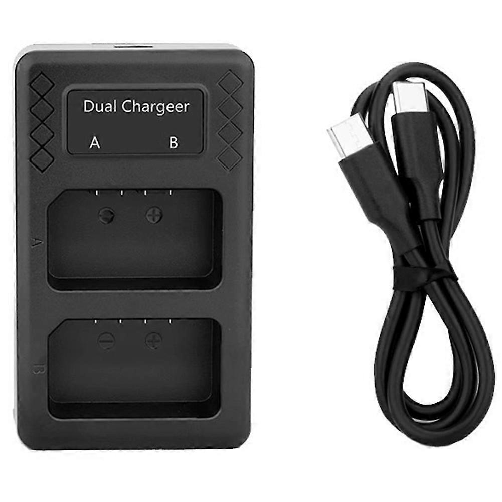 Portable 2-Slot Battery Charger for Godox V1/V860III Series Flash Speedlite Batteries VB26A/B/30 Charging Case 5V/3A 15W